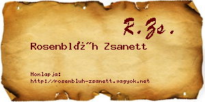 Rosenblüh Zsanett névjegykártya